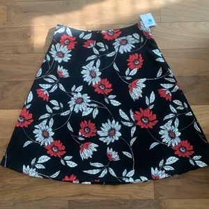 Black Flowered Skirt.